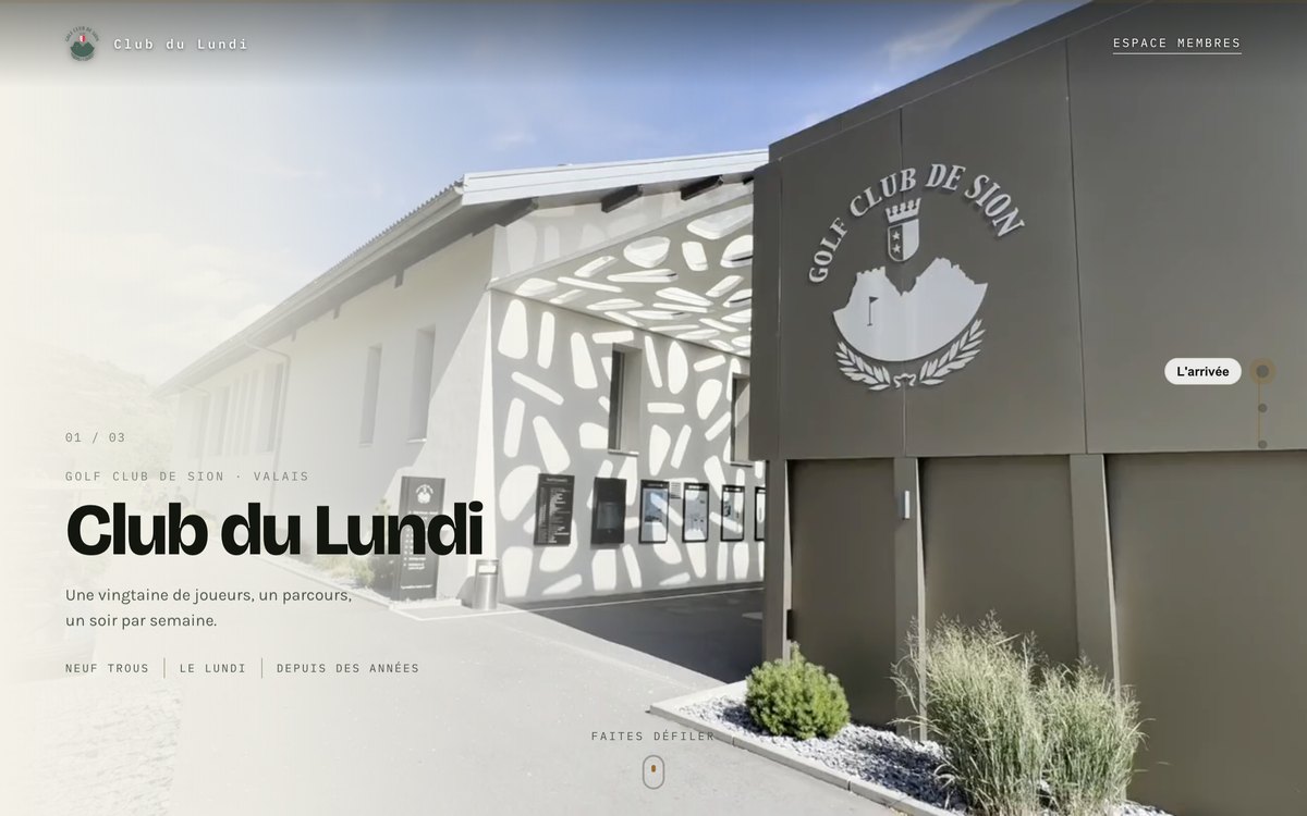 Page d'accueil du site du Club du Lundi